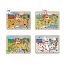 Set 4 Puzzles (24pcs) de Observação - Estações