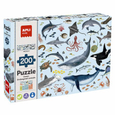 Puzzle 200pcs - Animais Ameaçados Oceano