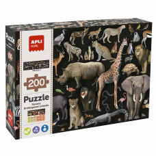 Puzzle 200pcs - Animais Ameaçados Savana