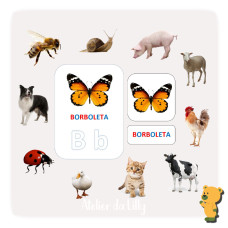 Pack 04 - 25 Cartões de Linguagem - Animais da Quinta e do Jardim (PDF)