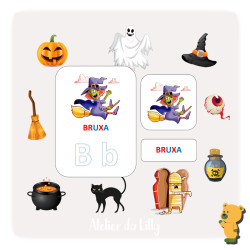 Pack 14 - 32 Cartões de Linguagem - Halloween - NOVO