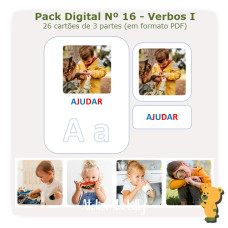 Pack 16 - 26 Cartões de Linguagem - Verbos (PDF) - NOVO
