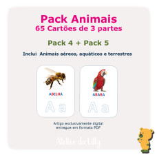 Pack Animais - 65 Cartões de Linguagem - packs 4 + 5 (PDF)