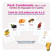 Pack Combinado - 210 Cartões de Linguagem dos Packs 1 a 6  (PDF)