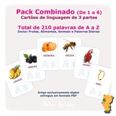 Pack Combinado - 210 Cartões de Linguagem dos Packs 1 a 6  (PDF)