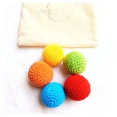 Set 5 bolas de crochet