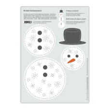 Folha Perfurada: Boneco de Neve